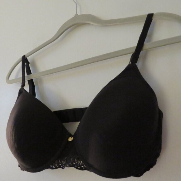 NATORI Bliss Perfection Unlined Underwired Lace Bra in Black - Size 32D - Picture 4 of 12